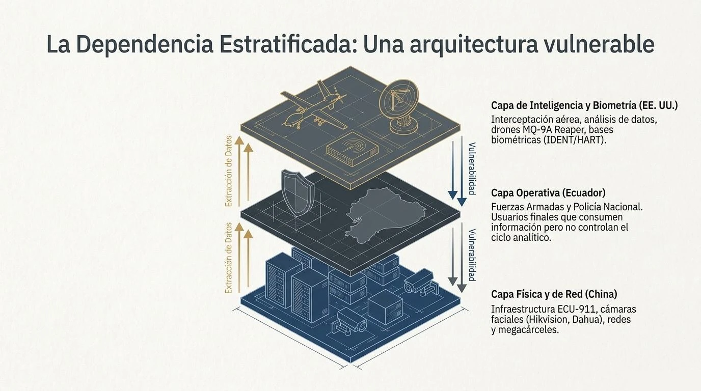 Figura 2. La dependencia estratificada de la arquitectura de seguridad