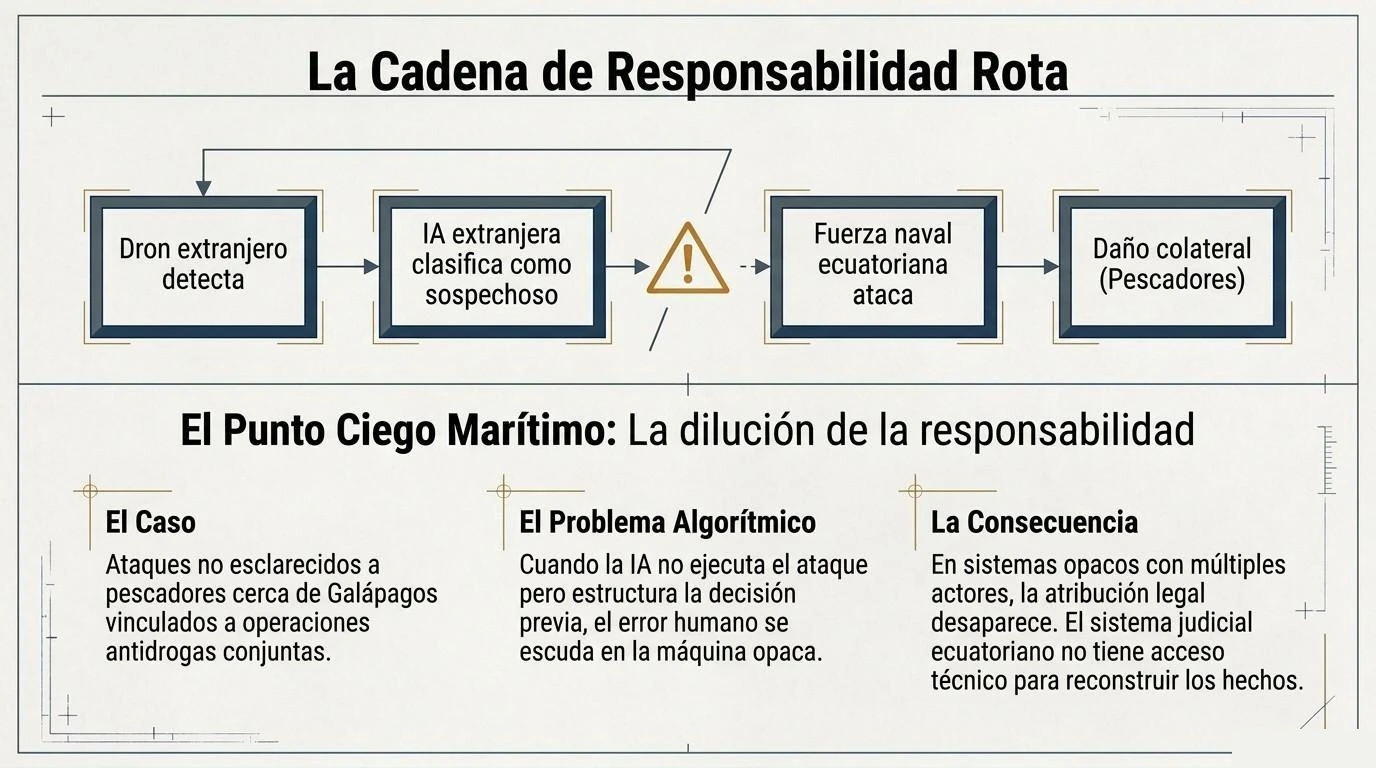 Figura 8. La cadena de responsabilidad rota en la vigilancia marítima