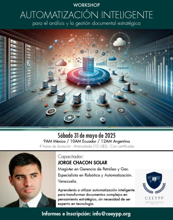 WORKSHOP. AUTOMATIZACIÓN INTELIGENTE PARA EL ANÁLISIS Y LA GESTIÓN DOCUMENTAL ESTRATÉGICA