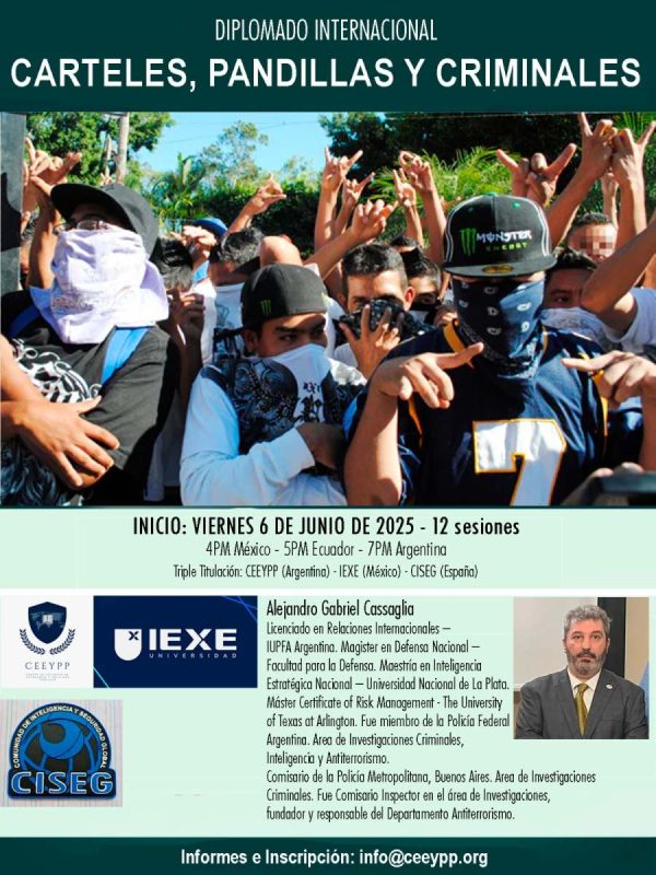 DIPLOMADO INTERNACIONAL EN CARTELES, PANDILLAS Y CRIMINALES