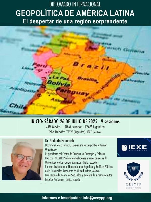 DIPLOMADO INTERNACIONAL EN GEOPOLÍTICA DE AMÉRICA LATINA